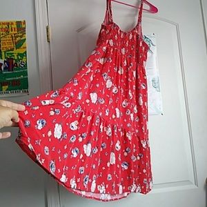 Red and white floral 2x torrid dress
